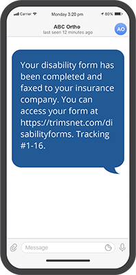 Patient Notifications - Form is Complete